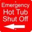 Emergency Hot Tub Switch Turn-Off Sign