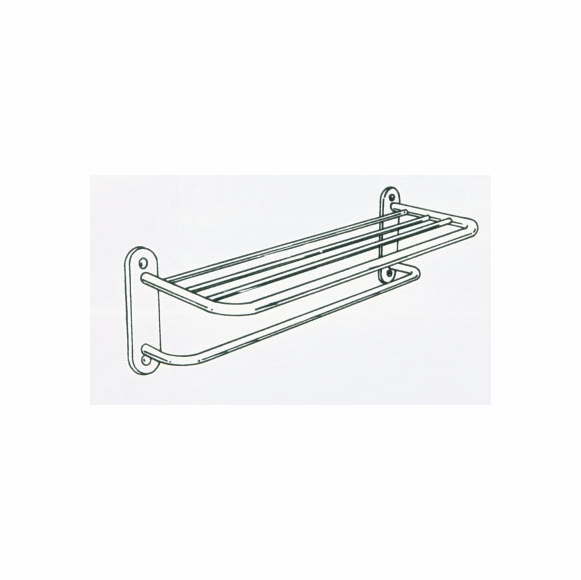 Hotel Towel Shelf with Towel Bar 24"