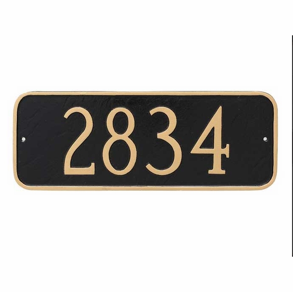 House Address Number Sign Rectangle with Rounded Corners