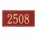 House Number Plaque with Antiqued Style Rubbed Border