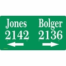 House Number Sign To Display Two Addresses With Arrows - Multi Unit Address Plaque