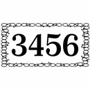 House Number Sign with Hook & Loop Border