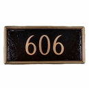 House Number Sign with Picture Frame Border - Metal Address Plaque