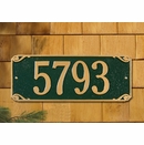 House Number Sign With Scroll Corner Accents