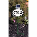 House Number Sign with Solar Light Lawn Mounted