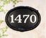 Oval House Number Wall Marker With Floral Accents