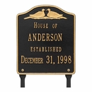 House of Established Date Lawn Plaque With Two Kissing Doves