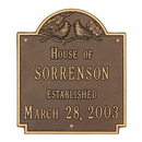 House Of Family Name Established Date Plaque - Wedding or Anniversary Gift