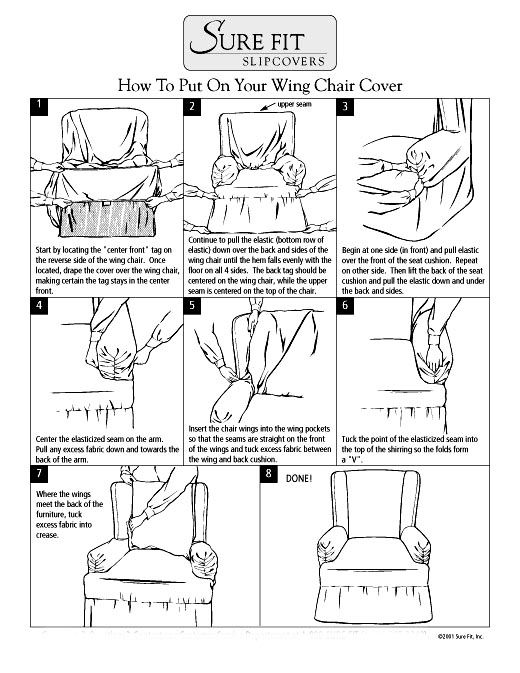 How to Put on Wing Chair Slipcovers