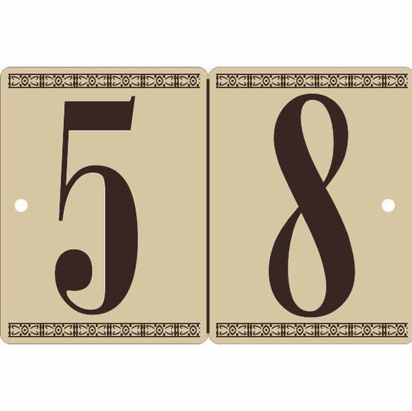 Imitation Tile House Number Sign