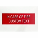 In Case Of Fire Custom Sign - Fire Exit Door or Information Plaque