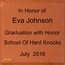 Engraved In Honor of Brick 8x8