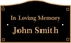In Loving Memory Plaque With Name