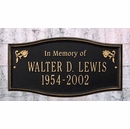In Memory of Memorial Plaque - Wall Mounted Sign Personalized With Name And Year of Birth and Death or Other Custom Wording