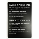 Instruction Help Cards Custom Engraved for Phone, TV, Medication, Remembering