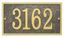 House Number Plaque - Custom Architectural Home Address Sign, Rectangle, Bronze With Gold