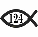 Jesus Fish Shape Address Sign