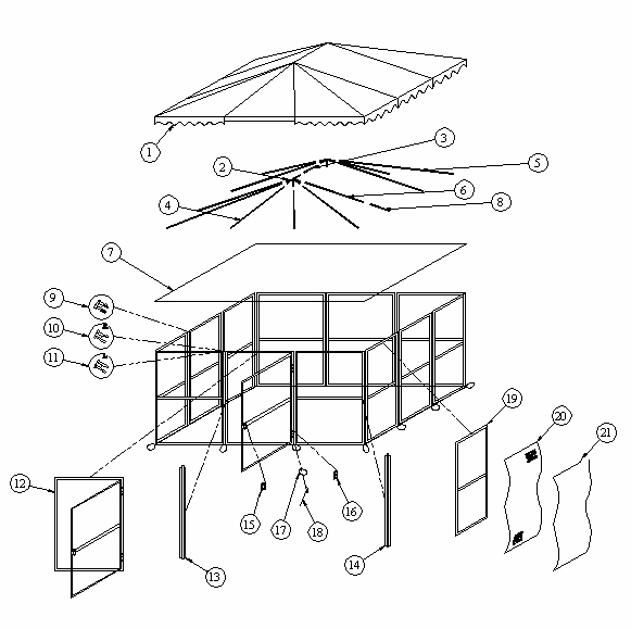 Kay Home Products SH42330 Roof For Casita Screenhouse