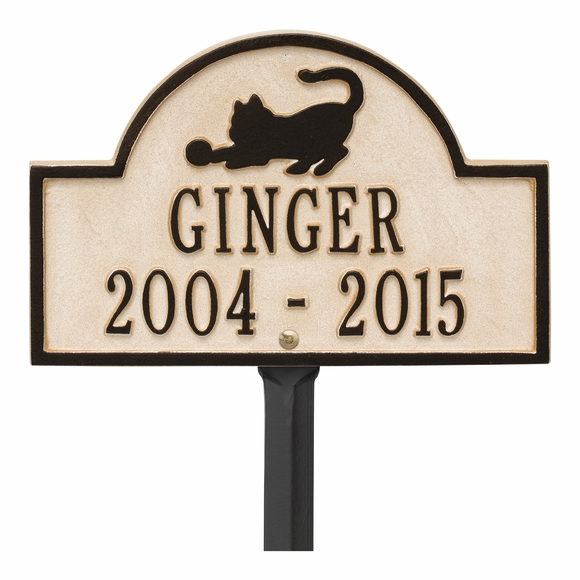 Kitty Cat Personalized Memorial Lawn Marker