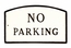 No Parking Sign - Large Metal Sign For Wall or Lawn Stake Mount