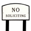 No Soliciting Sign  - Large Metal Sign For Wall or Lawn Stake Mount