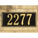 Large Address Plaque With Egg & Dart Border - Custom House Number Sign