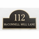 Large Address Plaque with House Number and Street Name For Wall Stud or Lawn Yard Stake Mount