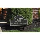 Large Address Plaque with Rope Border For Wall Stud or Yard Lawn Stake Mount