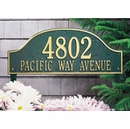 Large Arch Address Plaque - House Number Sign For Wall or Optional Lawn Mount