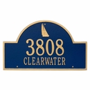 Large Arch Address Plaque with Sailboat