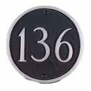 Large Circle House Number Sign - Round Address Plaque