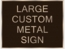 Custom Large Cast Metal Sign With Business Name, Address, or Any Other Text