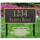 Large Lawn Mount Address Sign - Choose Rectangle, Oval, or Arch