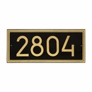 Large Modern Number Address Plaque with Optional Lawn Garden Mounting Stakes
