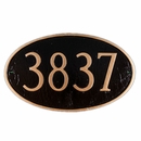 Large Oval House Address Sign - House Number Plaque