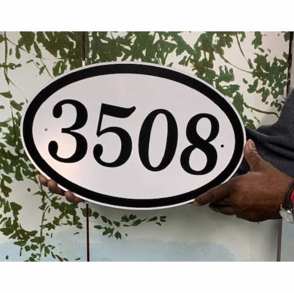 Large Reflective Address Sign