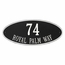 Large Oval Wall Address Plaque For House Number and Street Name