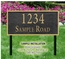 Large Lawn Mount Address Sign - Choose Rectangle, Oval, or Arch