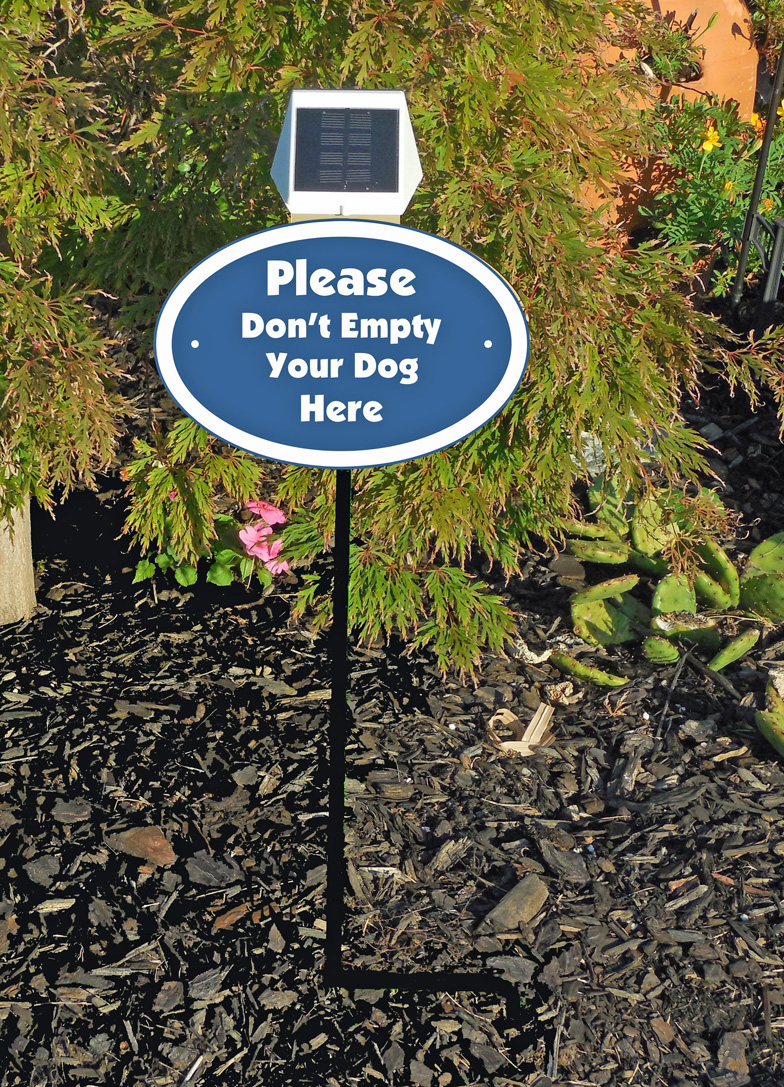 Custom Lawn Sign With Solar Light