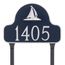 Lawn Mount Sailboat Arch Address Plaque