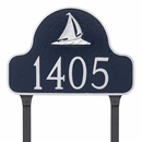 Lawn Mount Sailboat Arch Address Plaque