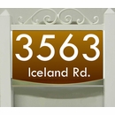LED Lighted Yard Address Sign - Choose 120V, Low Voltage, or Solar