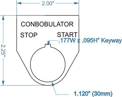 Custom Legend Plate for 30mm Push Buttons, Selector Switches or ...