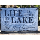Life Is Better By The Lake Personalized Slate Sign