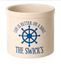 Life Is Better on a Boat Personalized Stoneware Crock With Name and Steering Wheel