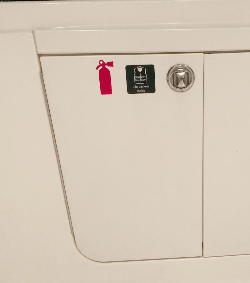 Life Jacket Location Sign for Boats