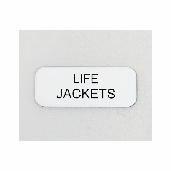 Life Jacket Sign Small Adhesive Sign For Boat set of 3