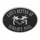 Life's Better At The Pool Personalized Personalized Plaque With Name