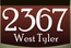 LED Lighted House Number and Street Name Sign - Choose 120V, Low Voltage, or Solar