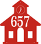 Little Red Schoolhouse Custom Address Number Plaque
